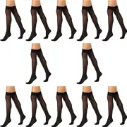 12x Sheer Relief Womens Support Knee-Hi Socks Stockings Tights Black Bulk H33085