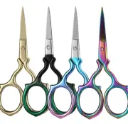 Colorful stainless steel eyebrow trimming scissors makeup and beauty scissors