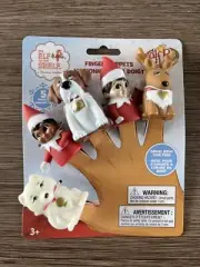 Elf on the Shelf Finger Puppets With Elf Pets Plastic Christmas Finger Puppets