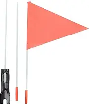 MUSISALY Visible Bike Flag Set Child Bike Safety Pennant Sturdy Flag Pole Mounting Bracket Weatherproof Accessories Random
