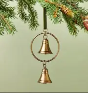 2024 Hearth and Hand Christmas Tree Bell Ring Ornament Target