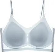 [LINGYUXUAN] Summer Ultra-Thin Ice Silk Lifting Bra Women Plus Size Seamless Wireless Everyday Bralette Cool Lightly Sports Bra