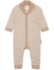 [Peter Rabbit] Knit Stripe Romper in Grey