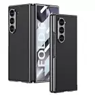 For Samsung Galaxy Z Fold6 Luxury Leather Plating PC Case Screen Protector Cover