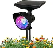 Solar Outdoor Spotlights for Yard | Solar Christmas Projector Light,LED Solar Outdoor Lights, Waterproof Multicolor Yard Solar Spotlight