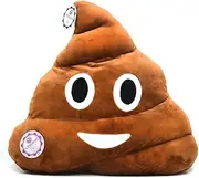 YINGGG 32cm Poop Emoji Plush Pillow Round Triangle Emotion Cushion Cute Decorative Stuffed Toy Brown Gifts for Kids and Friends