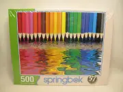 NIB Sealed 2018 Springbok Pencil Pushers 500 Piece Colorful Jigsaw Puzzle