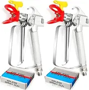 SG02 Airless Paint Spray Gun High Pressure 3600PSI 517 Tip Swivel Joint for Pump Sprayer Parts Accessories(2 Sets)