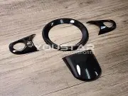 USA STOCK Set x4 GLOSS BLACK MULTI+R/T STEERING WHEEL TRIMS for MINI R50 R52 R53 (for: Mini)