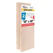 18" x 48" Gallery 1-1/2" Profile Depth Artist Wood Pouring Panel Boards 2-Pack