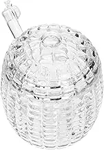 Yardwe Glass Honey Pot for Tea Leaves and Dried Fruits Large Capacity Honey Holder Small Jam Storage Jar Seal