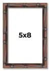 5x8 IN Frame Brown Bamboo with Dark Coffee/Walnut Finish | Solid Wood Picture Fr