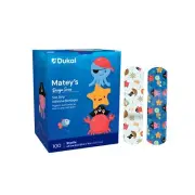 Design Series Matey’s Adhesive Bandages with Stat Strip Technology, ¾” x 3” (...