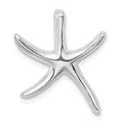 Sterling Silver Rhodium-Plated Starfish Slide Pendant