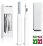 Cleaner Kit for Airpods Earbuds Cleaning Pen with Premium Box for Bluetooth Headphone Case Cleaning Tool with Metal Tip Soft Brush Wipes for Most Earphones