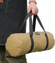 Tent Stake Bag,Canvas Double Layer Camping Tent Peg Nail Storage Bag - Tent Canopy Accessories Heavy Duty Tent Nail Hammer Stake Storage Bag