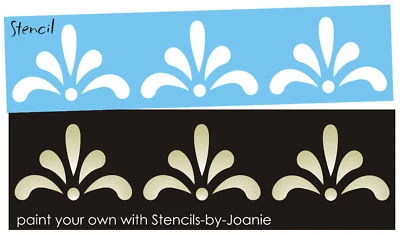 Stencil Country Prim 4.5" t Colonial Folk Art Wall Border Large Motif DIY Signs