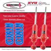 Front KYB SKORCHED 4'S Shock Absorbers Raised Coil Springs for NISSAN Navara D23 (for: Nissan)
