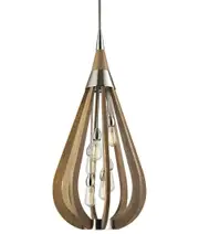 BONITO: Rustic Large Taupe Tear Drop Pendant Light 492mm Diameter
