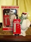 1997 Coca Cola Polar Bear with Vending Machine Ceramic Cookie Jar MIB