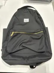 HERSCHEL NOVA MID VOLUME Backpack Black With Red Pinstripe Interior New