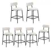 Oikiture Bar Stools Kitchen Dining Chairs Counter Stool Upholstered x2/x4