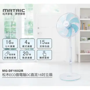 【MATRIC 松木】16吋微電腦DC節能直流風扇 MG-DF1602R