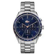 Lacoste Boston Stainless Steel Blue Dial Men's Chrono Watch - 2011081