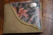 ZEP PRO Fence Row Camo Leather Clemson Tigers bifold Wallet TIN GIFT BOX