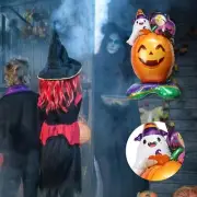 Halloween Wraith Festival Inflatable Aluminum Foil Balloon With Wraith Pumpkin