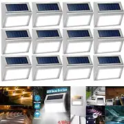 Solar Deck Lights Super Bright LED Walkway Path Light Stainless Steel Waterproof