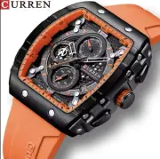 curren Men Sport Watch Brand Silicone Wristwatch Big Case Men Watch