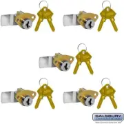 Locks Replacement for Aluminum Mailbox Door with 2 Keys per Lock 5 Pack