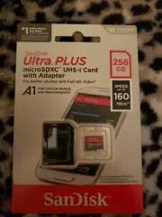 SanDisk Ultra Plus 256GB Micro SD Card Class 160MB/s microSDXC UHS-I