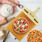 With Handle Sliding Pizza Peel Wooden Pizza Tray Pizza Serving Board Bread