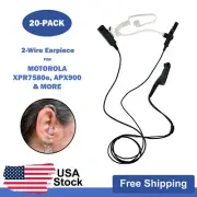 20x Acoustic PTT 2-Wire Earpiece for Motorola Radios APX900 XPR7550, XPR7580e