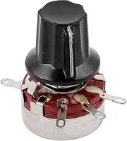 WTH118 (Control electrical) Rotary Carbon Film Potentiometer 33K Ohm Adjustable Resistance (34ry823qf464) w Cap