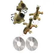 3 Stud Front Wheel Hub+Steering Knuckle Spindle +Brake ATV Go Kart Quad Buggy