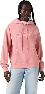[Levi's] Heritage Graphic Hoodie, Satin Script Blush Hoodie - Pinks, Large