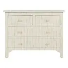 Bone Inlay Handcrafted 4 Drawer Chest - White Stripe Cabinet Sideboard Storage