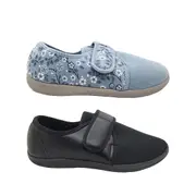 Homyped Abbey Womens Slippers Removable Insole Stretch Front Adjustable Tab