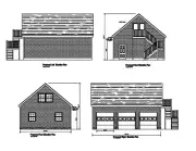 24'X32'- 32'X24' GARAGE PLANS GABLE ROOF GARAGE PLANS 17-2432-GBL-1