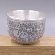 Pure Silver 999 Double-layer Insulation Master Drink Cup Small Tea Bowl -福