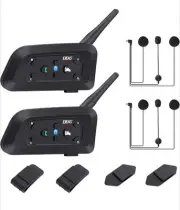 EJEAS V6 Motorcycle Helmet Bluetooth Intercom 2-Way 1200M Noise Cancel Headset 2