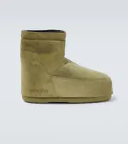 [Moon Boot] Moon Boot Icon Low suede snow boots AU 8 green