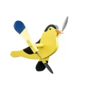 Amish Crafted Whirly Bird Whirligig Garden Stake Wind Spinner - Goldfinch