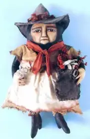 Cloth Folk Art Doll Pattern "Field Witch" By Susan Barmore