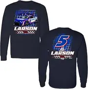 Checkered Flag Sports Kyle Larson 2025 Long Sleeve HendrickCars 2-Spot T-Shirt Blue, Blue, Large