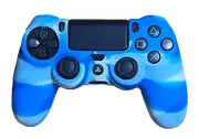 Silicone Cover For PS4 Controller Case Skin - Light Blue Swirls