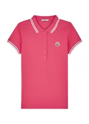 Moncler Kids Stretch-cotton Polo Shirt (8-10 Years) - Pink 10 years